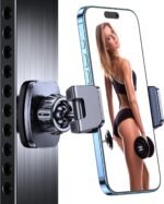 Coolpow Magnetic Phone Holder for Gym【Strong Magnets】 Tripod Mount Ring Gym Magnetic Phone Holder Attach to Metal Surface, Gym Accessories for Men Women Essentials for All Smartphones 4.7-7" - Image 2