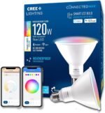 Cree Lighting Connected Max Smart Led Bulb Par38 Outdoor Flood Tunable White + Color Changing, 2.4 Ghz, Works with Alexa and Google Home, No Hub Required, Bluetooth + WiFi, 1Pk - Image 2