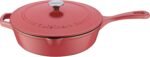 Cuisinart 12-Inch Cast Iron Chicken Fryer with Lid, 4.5 Quart Capacity, Porcelain Enameled Interior, Oven Safe, Induction Compatible, Peony Pink - Image 2