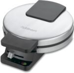 Cuisinart Waffle Maker, 1250W Round Classic Waffle Iron, 5-Setting Adjustable Browning Control, WMR-CANAS, Brushed Stainless - Image 2