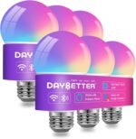 DAYBETTER Smart Light Bulbs, RGBCW Color Changing Smart Bulb Compatible with Alexa & Google Home,Preset Scene, Music Sync, A19 E26 2.4G WiFi Bluetooth Dimmable LED Bulbs, 60W Equivalent, 800LM, 6 Pack - Image 2