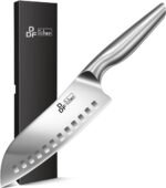 DDF iohEF Kitchen Knife, Chef's Knife In Japanese Stainless Steel Professional Santoku Cooking Knife, 7 Inch Non-slip Ultra Sharp Knife with Ergonomic Handle - Image 2
