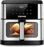 DEIME Air Fryer 10.2 QT Oilless 1700W Large Capacity Oven Air Fryers Healthy Cooker with 10 Preset, Large AirFryer for Families Visual Cooking Window, Non-Stick Basket, Included Recipe - Image 2