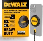 DEWALT Heavy Duty Wireless Charger, 15W Max Cell Phone Charger, Fast Wireless Charging Pad for MagSafe Compatible iPhone 17/16/15/14/13/12 Plus Pro Max, Includes Wall Mounting Plate (No AC Adapter) - Image 2