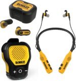 DEWALT Ultimate Jobsite Audio Bundle – Wireless Earbuds, Clip-On Speaker, & Neckband Earphones - Image 2