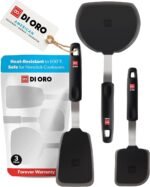 DI ORO Spatulas for Kitchen Use - Forever Warranty - 600°F Heat-Resistant Silicone - Turner Spatula Set for Cooking - BPA Free Wide Pancake Spatulas - Egg Flippers for Nonstick Cookware Safe (3pc) - Image 2