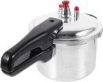 DOITOOL Aluminum Pressure Cooker 16cm/6.3inch Bottom Small Pressure Cooker for Gas Stove Induction for Home Cooking, Silver - Image 2