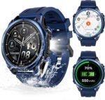 DOOGEE Anywise W1 Pro Mens Smart Watch, 5ATM Dual-Band GPS Offline Maps,1.43'' Fitness Smartwatches for Android Phone/iPhone Compatible,170+ Sports Modes, Answer/Make Calls/12 Days Battery/2 Strap - Image 2