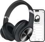 DOQAUS Bluetooth Headphones Over Ear, 90H Playtime Wireless Headphones with App Control, 9 EQ, Deep Bass, HiFi Stereo Sound, Headset for Travel Commute Gym and Study, Foldable Memory Foam - Image 2