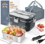 DUPASU Electric Lunch Box Food Warmer: 100W Heated Lunch Box for Adults, 1.8L Portable Fast Heating Lunchbox Food Heater for Car, Truck, Work, Travel, Lonchera Elctrica Porttil 12/24V/110-230V - Image 2