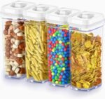 DWËLLZA KITCHEN Airtight Food Storage Containers – 4 Piece set Air Tight Pantry Storage Containers Clear Kitchen Organization and Storage Set BPA-Free - Keeps your Food Fresh & Dry - Image 2
