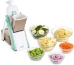 Dash Safe Slice® Mandoline - Compact, Foldable Food Slicer - Slice, Dice, Julienne & More - Perfect for Quick Food Prep - Recipe Guide Included - Aqua - Image 2