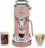 De'Longhi Dedica Duo Compact Espresso Machine - Cold Brew Coffee Maker with Milk Frother Wand- for Espresso, Hot & Iced Coffee, Cappuccinos, Lattes & Home Barista Brewing, Rosé Pink - Image 2