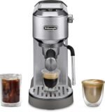 De'Longhi Dedica Duo Compact Espresso Machine - Cold Brew Coffee Maker with Milk Frother Wand- for Espresso, Hot & Iced Coffee, Cappuccinos, Lattes & Home Barista Brewing, Stainless Steel Finish - Image 2