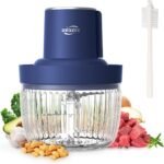 Deluxe Food Processor, Electric Food Chopper with 1.8L (8 Cup) Capacity Glass Bowl Powerful 300W Meat Grinder Vegetable Chopper (middle) - Image 2