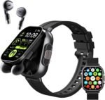 Denash Smart Watch with Earbuds, 2.01" HD Screen Fitness Watch, 2 in 1 Smartwatch with 100+ Sport Modes Fitness Tracker, Sleep/Heart Rate/Blood Pressure Monitor Pedometer for iOS & Androd, Black - Image 2