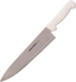Dexter-Russell 10” Cook’s Knife – P94802, High-Carbon Stainless Steel Blade, Ergonomic White Handle, Hand-Honed Edge for Precision Slicing – Basics Series, Made in USA - Image 2