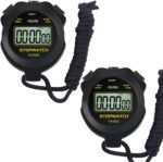 Digital Stopwatch Timer Only Stopwatch with ON/Off, NO Bell No Whistle Silent Basic Operation Children Friendly, PULIVIA Sport Stop Watch for Coaches Kids Swimming Running - Image 2