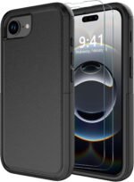 Diverbox for iPhone 16e Case [Compatible with MagSafe] [Shockproof] [Dropproof] [with Screen Protector ] Heavy Duty Protection Phone Case Cover for Apple iPhone 16e 2025 6.1 inch (Black) - Image 2