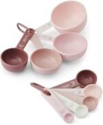 Dolly Parton Measuring Cups and Spoons Set, Pink with Butterfly Accents, Easy-Read Markings, Nesting Design with Ring, 1/4 tsp to 1 Cup, Baking and Cooking Essential, 9 Piece - Image 2