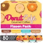 Donut Café - Gourmet Coffee Medium Roast Flavored Variety Pack – Pecan Pie, Coconut Crumble, Salted Caramel, Toasted Hazelnut – Single Serve Coffee Pods for Keurig K Cup Brewers – 80 Count - Image 2