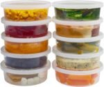DuraHome - Deli Containers with Lids 8 oz. Leakproof - 40 Pack Plastic Microwavable Clear Food Storage Container/Slime Premium Heavy-Duty Quality, Freezer & Dishwasher Safe - Image 2
