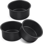 E-far 4 Inch Cake Pan Set of 3, Nonstick Stainless Steel Mini Round Cake Pans Tin, Small Size for Baking Smash Cakes/Cheesecake, Stainless Steel Core & Non-toxic Coating, Straight Side & 2 Inch Deep - Image 2