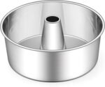 E-far Angel Food Cake Pan, 10-Inch Stainless Steel Tube Pan for Baking Pound Chiffon Cake, One-piece Design & Non-toxic, Dishwasher Safe - Image 2