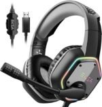 EKSA E1000 USB Gaming Headset for PC, Computer Headphones with Microphone/Mic Noise Cancelling, 7.1 Surround Sound, RGB Light - Wired Headphones for PS4, PS5 Console, Laptop, Call Center - Image 2