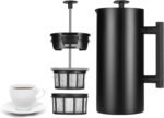 ESPRO P6 32 Ounces French Press Coffee Maker, Double Walled Stainless Steel Insulated, Matte Black - Image 2