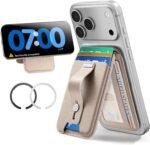 ESR Aura for MagSafe Wallet Stand w Grip, RFID Blocking w MagSafe Ring, 5 Card Holder for Phone Case, Magnetic Wallet for iPhone 17/16/15/14/13/12(Not for Mini), Selected Samsung,Desert Titanium - Image 2