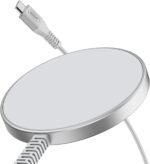 ESR for Magsafe Charger, 15W Wireless Charger, Wireless Charging Pad for iPhone 15/14/13/12, AirPods 4/3/Pro/Pro 2, Galaxy S25, Strong Magnetic Charging Pad with Type-C Cable, Silver - Image 2