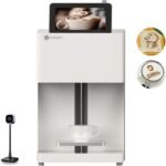 EVEBOT Coffee Latte Art Machine EB-Pro Customized Photo Selfie Printing with Camera Cake Desserts DIY Personalized Decoration for Cafes Bars Museums, Brown FancyBox - White - Image 2