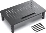 EVOOMI Monitor Stand Riser - Upgraded for Faster Productivity - Anti-Skid, HD Hexagonal Steel - Free Cable Ties - Computer Stand - Laptop, Desktop, Printer, iMac (Simple) - Image 2