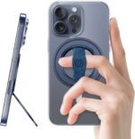 EWA MagOne 3rd Gen [Compatible with MagSafe] Phone Grip Stand with Finger Strap, Removable Magnetic Ring Holder Kickstand Loop for iPhone 17,16,15,14,13,12 Series-(Blue) - Image 2
