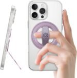 EWA MagOne 3rd Gen [Compatible with MagSafe] Phone Grip Stand with Finger Strap, Removable Magnetic Ring Holder Kickstand Loop for iPhone 17,16,15,14,13,12 Series (Purple) - Image 2