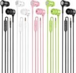 Earbuds Earphones with Microphone, 5 Pack Wired Heavy Bass Headphones, Earphone with Noise Isolating, Fits 3.5mm Interface for iPad, Desktop - Image 2
