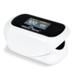 Easy@Home Fingertip Pulse Oximeter SpO2 Blood Oxygen Saturation Meter and Heart Rate Monitor, Rotatable OLED Display with Batteries Included, Portable Lanyard and Carrying Package-EHP035 - Image 2