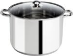 Ecolution Pure Intentions Stock Pot - Features Tempered Glass Lid, Stay-Cool Handles, and Encapsulated Bottom - Oven Safe - Curbside Recyclable Stainless Steel - 12 Quarts - Image 2