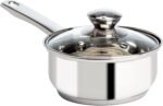 Ecolution Stainless Steel Sauce Pan, Encapsulated Induction Ready Cooking Pot with Glass Lid, Oven Safe, Dishwasher Safe Soup Pot, 1-Quart - Image 2