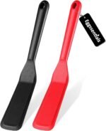 Eggssentials Pack of 2, Egg Spatula - Non-Stick, High Heat Resistant Kitchen Tools for Panckes, Eggs, Baking, Cooking, and Mixing - Red & Black - Image 2