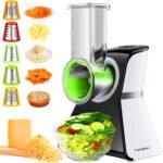 Electric Cheese Grater Salad Shooter,5-In-1 Electric Slicer For Home Kitchen,One-Touch Easy Control,With Safety Push Bar Cheese Grater Electric For Zucchini,Cheese,Vegetables And Smoothie - Image 2
