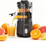 Electric Citrus Juicer, Hand-Free Citrus Juicer Machine with Cleaning Brush, High-Performance Automatic juice press for Lemon, Lime, Grapefruit, Pomegranate, Easy to clean - Image 2