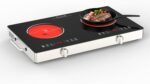 Electric Cooktop,110V 2400W Stove top, Countertop Cooktop with 9 Power Levels, LED Display,Child Safety Lock, Timer,Knob and Touch Control 2 burner Electric cooktop - Image 2