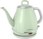 Electric Gooseneck Kettle, 1L 1500WFast Boil, 100% Stainless Steel BPA Free Pour-Over Coffee & Tea Kettle,Water Boiler with Auto Shut & Boil-Dry Protectio,Green - Image 2