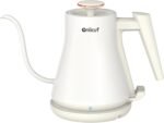 Electric Kettle, Gooseneck Electric Water Kettle for Pour Over Coffee & Tea, 0.8L Quick Heating Small Hot Water Kettle Electric, Stainless Steel, Auto-Off & Boil Dry Protection, Matte White - Image 2