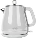 Electric Tea Kettle, 1350W /1.8L Hot Water Boiler Heater Pot, Retro Electric Kettle, Stainless Steel Electric Teapot, Auto Shut-Off & Boil-Dry Protection,White - Image 2
