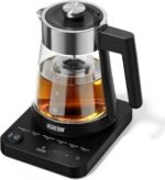 Electric Tea Kettle with Infuser 1.7L Glass Electric Kettle with Temperature Control Automatic Shut Off 12H Keep Warm for Tea Coffee Water Heater, Black - Image 2