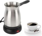 Electric Turkish Coffee Maker Machine, 600ML Stainless Steel Greek Turkish Coffee Pot with Anti Scald Handle, Heating Tea Maker Kettle for Arabic Tea Milk - Image 2