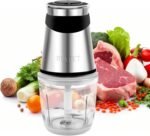 Electric food processor vegetable chopper 500W one 2.5cup bowl one bi-layer 4 blades Mini Food chopper for home use,Mincing, and Puree for kitchen aid, baby foot - Image 2